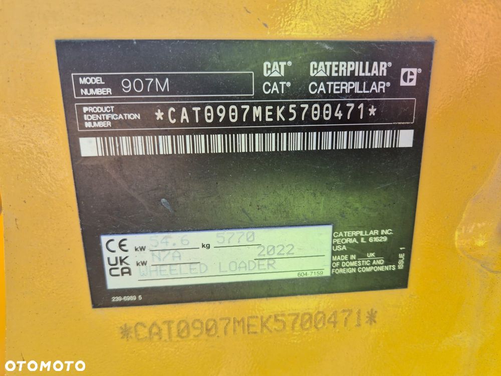 Caterpillar 908M CAT 906 JAK NOWA 1200h rok 2022 - 2