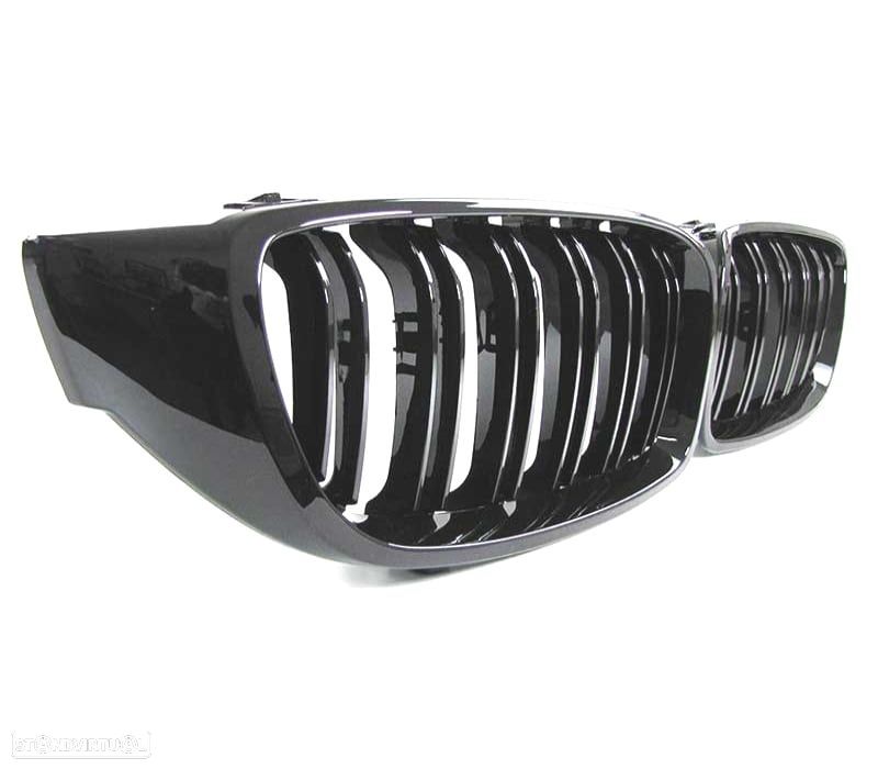 GRELHA FRONTAL BMW F32 F33 F36 F82 F83 13-18 LOOK M4 PRETO BRILHANTE - 3
