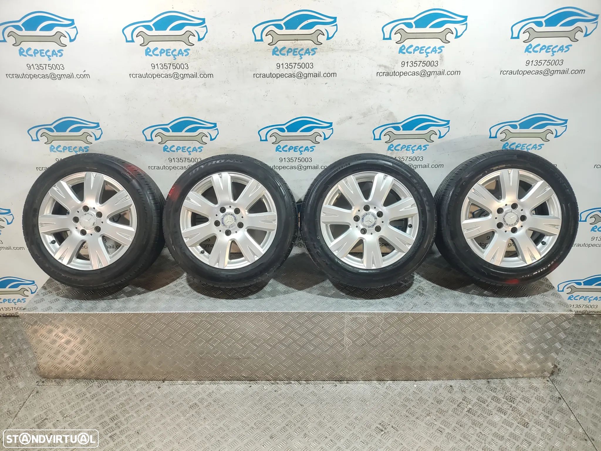 Conjunto Jantes 16 Originais Mercedes Benz Class C W204 7J ET43 5x112 - 1