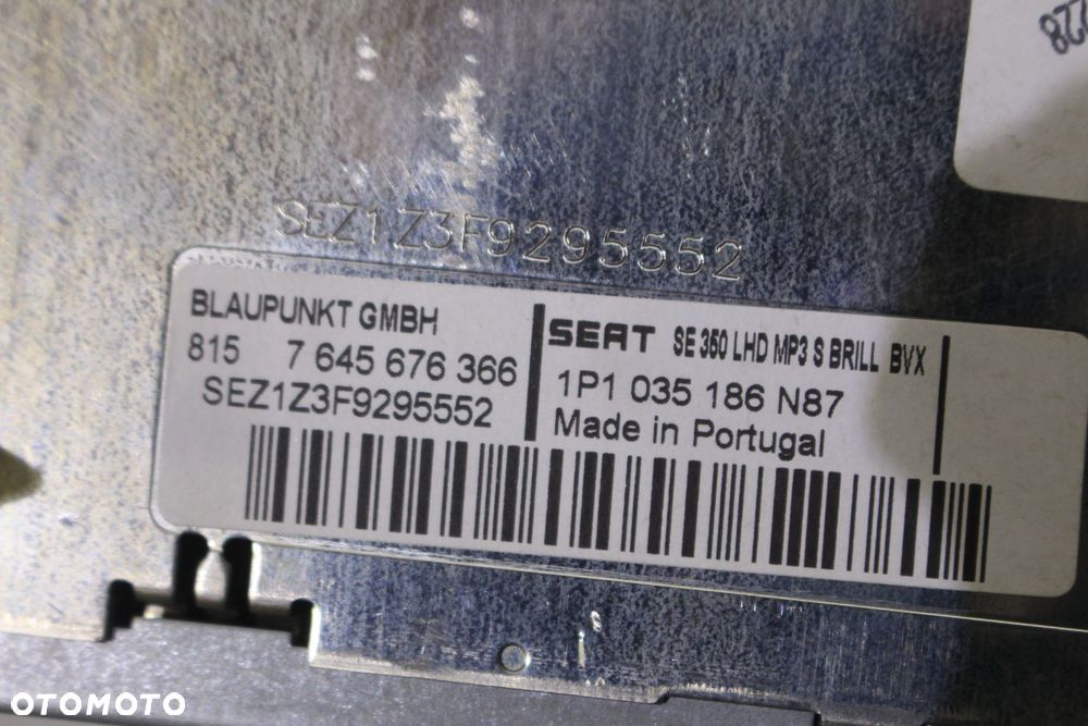 N - RADIO CD MP3 LEON 1P SEAT LEON II 1P  1P1035186 - 6