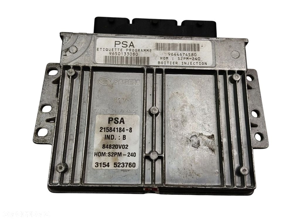 KOMPUTER STEROWNIK SILNIKA CITROEN C5 I (2001-2004) 1.8 16V 115KM 9644674580 - 1