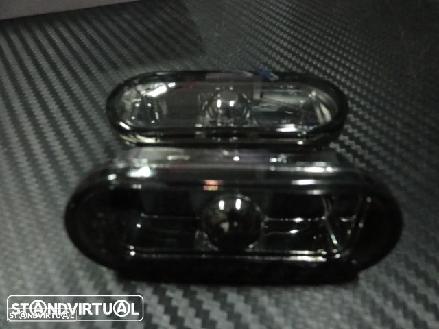 Piscas laterais + lâmpadas cromadas para VW Bora, Golf 3, Golf 4, caddy, fox, Eos, Lupo, Passat 35i, 3B, 3BG, Polo 6N, 6N2, 9N, vento, T5, Sharan, jetta 3, Multivan Transporter, Vento +96 fundo smoke ou em cristal - 4