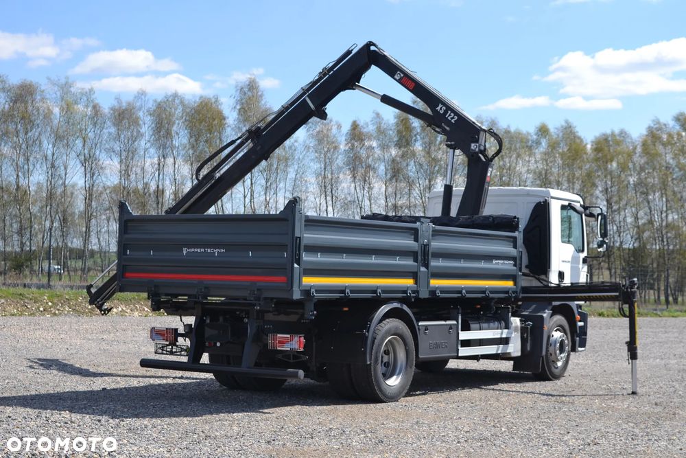Mercedes-Benz Atego 1524 Nowy 3-stronny WYWROT Nowy żuraw HDS HMF 810 K2 Kiper Wywrotka Fassi Hiab Palfinger DN HC TGL TGM Midlum Eurocargo LF - 17