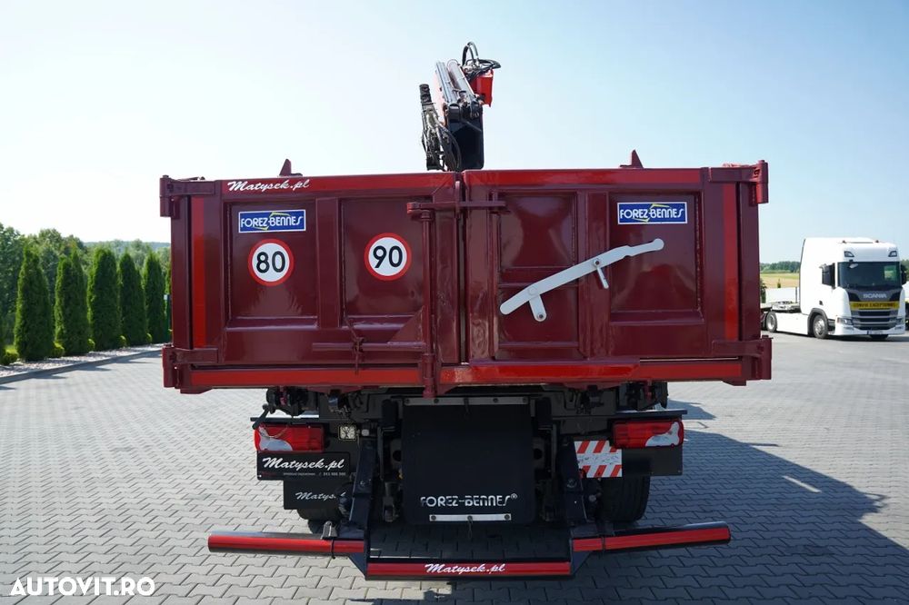 MAN TGM 18.340 / 4X2 / BASCĂLĂTOR 3 DIRECȚII / HIDRODOXIE LATERALĂ / BORDMATIC + HDS FASSI F165.0.22 / ROTATOR / GRAPER / TELECOMANDĂ / EURO - 13