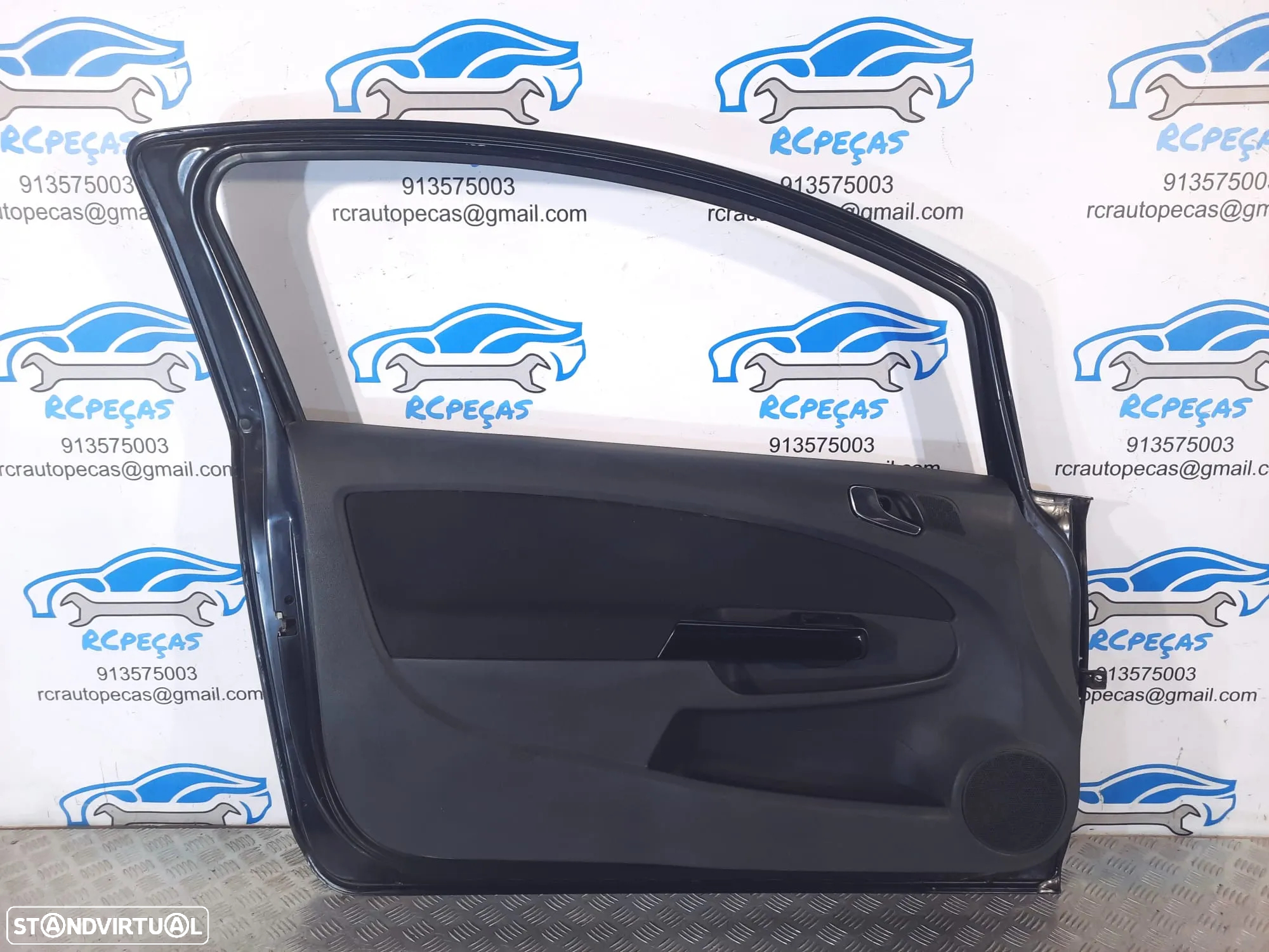 PORTA FRENTE FRONTAL ESQUERDA OPEL CORSA D 93189328 QUARTELA MOTOR PUXADOR VIDRO - 5