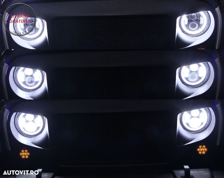 Faruri Full LED CREE Dublu Proiector Jeep Wrangler JK TJ LJ Land Rover Defender Me- livrare gratuita - 7