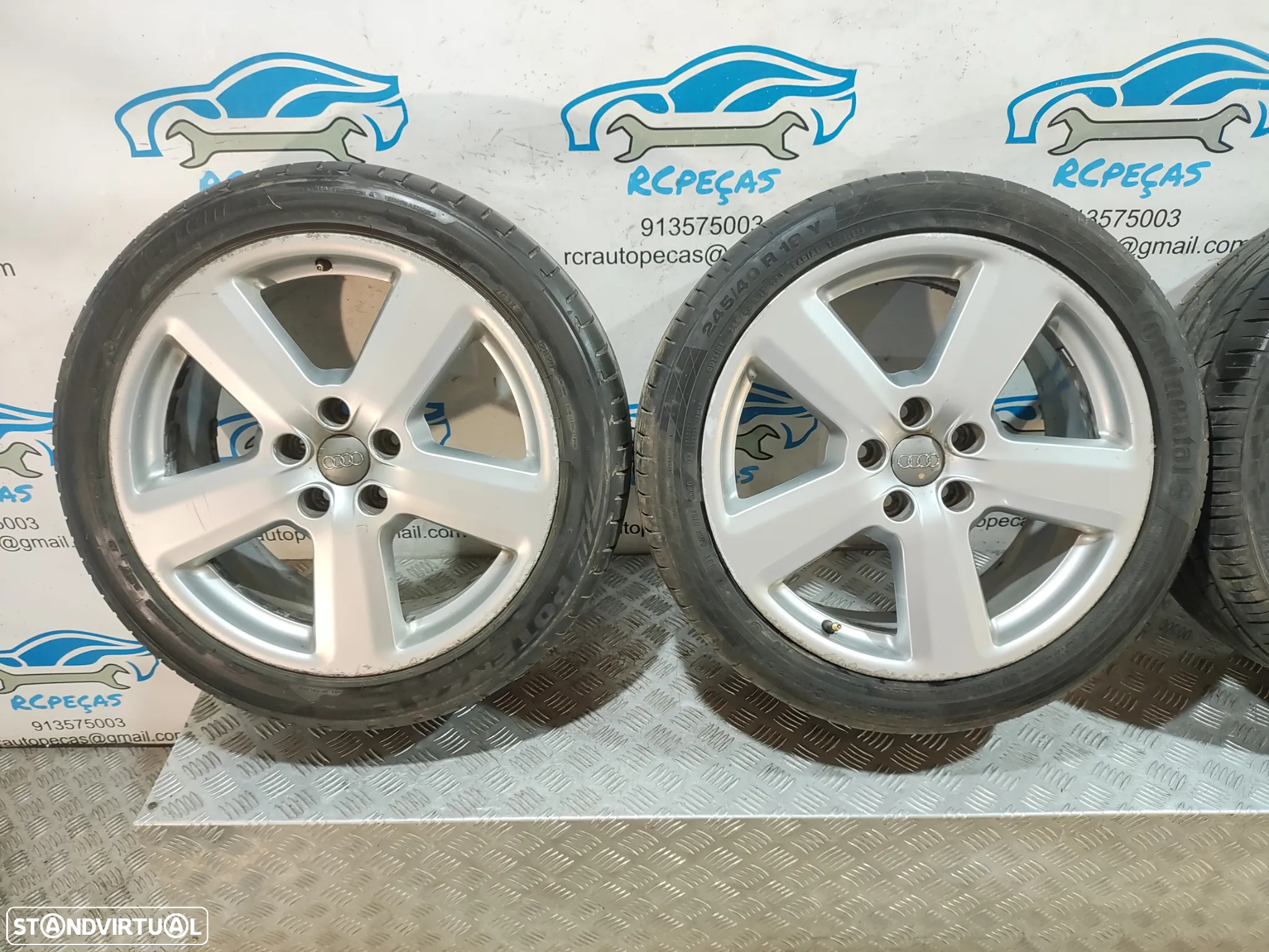 - Conjunto Jantes 18 Ronal Originais Audi A4 B7 S-Line S Line 8J ET43 5x112 - 4