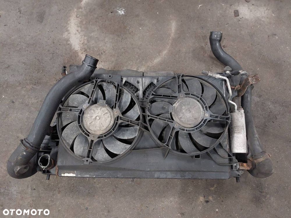 CHŁODNICA WODY INTERCOOLER + WENTYLATORY SAAB 9-3 II 2.2 TiD - 1