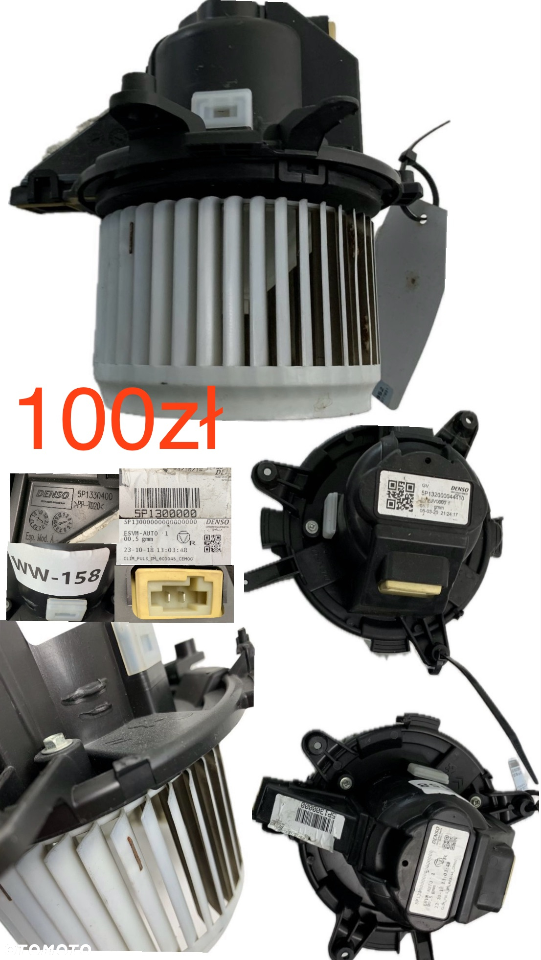Wentylator dmuchawa nagrzewnicy Fiat Punto I 93-99r Toyota Rav-4 Yaris 95-06r Ypsilon 96-00r Ypsilon II 03-11r Astra H III 04-14r BMW 3 E81 E82 E87 E90 Opel Combo IV 2018r-> Peugeot 3008 Expert 2018r-> Citroen Jumpy II 2018r-> Toyota Proace 2018r-> Mercedes W204 W212 C207 GLX 08-18r  Oryginał - 8