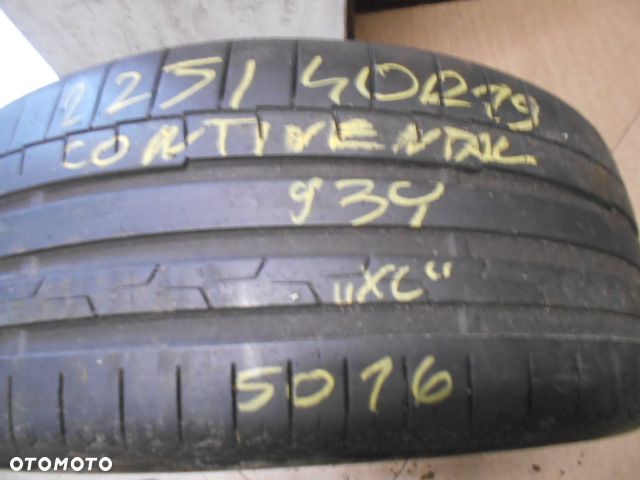Opona pojedyńcza 225/40r19 continental sport contact 6 6mm lato XL - 1