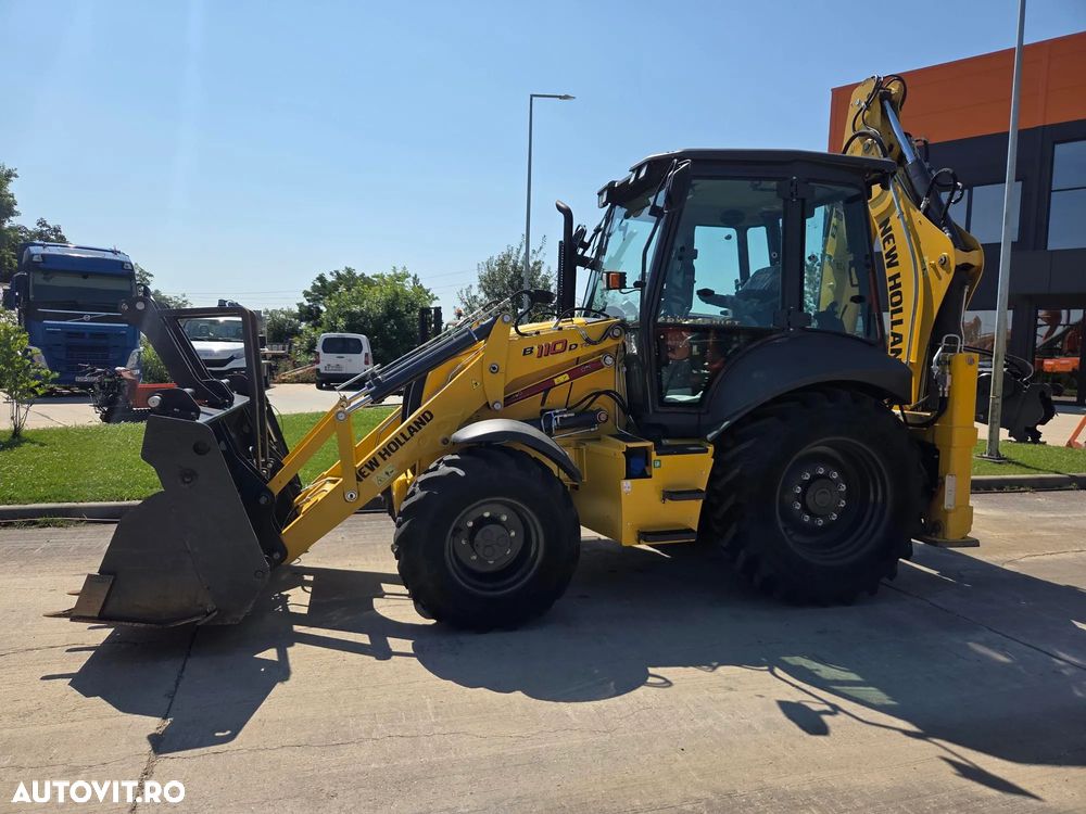 New Holland EX DEMO, 184h, B100D, FULL OPTION, 120CP, cutie automata POWERSHIFT, brat excavare extensibil cu inst picon pe el, MICHELIN, cupa multifunctionala 4x1, FURCI, Aer cond, Certificat CE, posibilitate leasing 4 ani-PROMOTIE 75.900 EUR+Tva - 8
