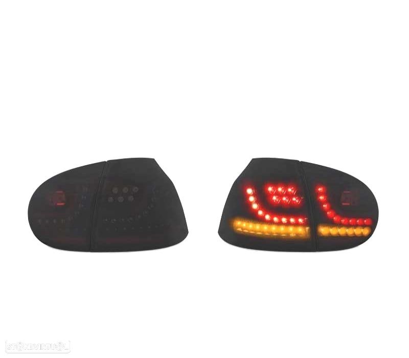 FAROLINS TRASEIROS LED VOLKSWAGEN VW GOLF 5 MK V 03-08 ESCURECIDOS FUMADOS - 2