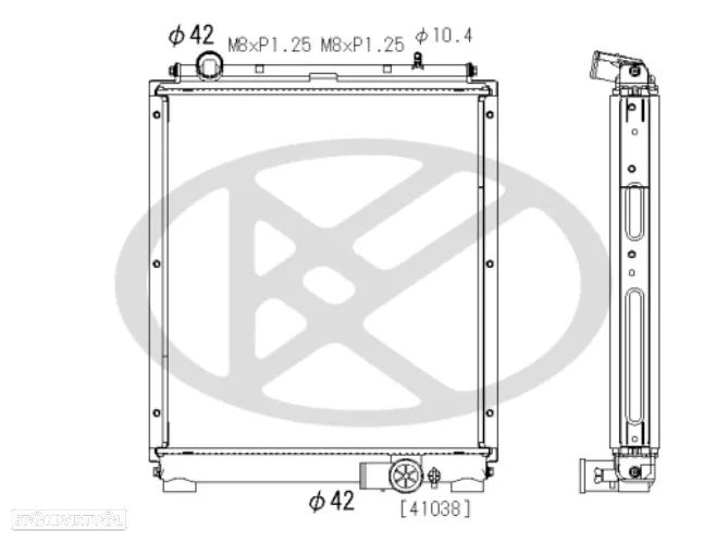 Radiador Refrigeração do motor Mitsubishi Canter Fuso 2011 a 2021 ME418428 - 1