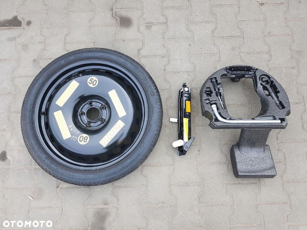 AUDI A6 C7 10-18r AUDI A7 18r- KOŁO DOJAZDOWE r20 LEWAREK KLUCZ UCHO - 1