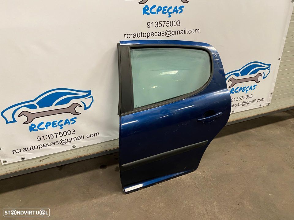 PORTA TRASEIRA TRÁS ESQUERDA PEUGEOT 207 SEDAN CARRO FECHO ELEVADOR MOTOR PUXADOR VIDRO - 2