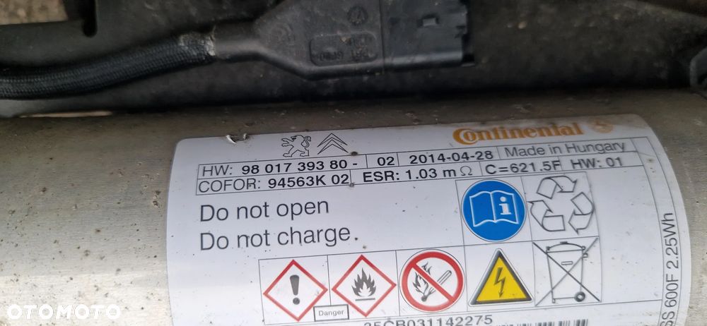 CITROEN DS3 MODUŁ KONDENSATOR START STOP 9801739380 9802096780 - 3