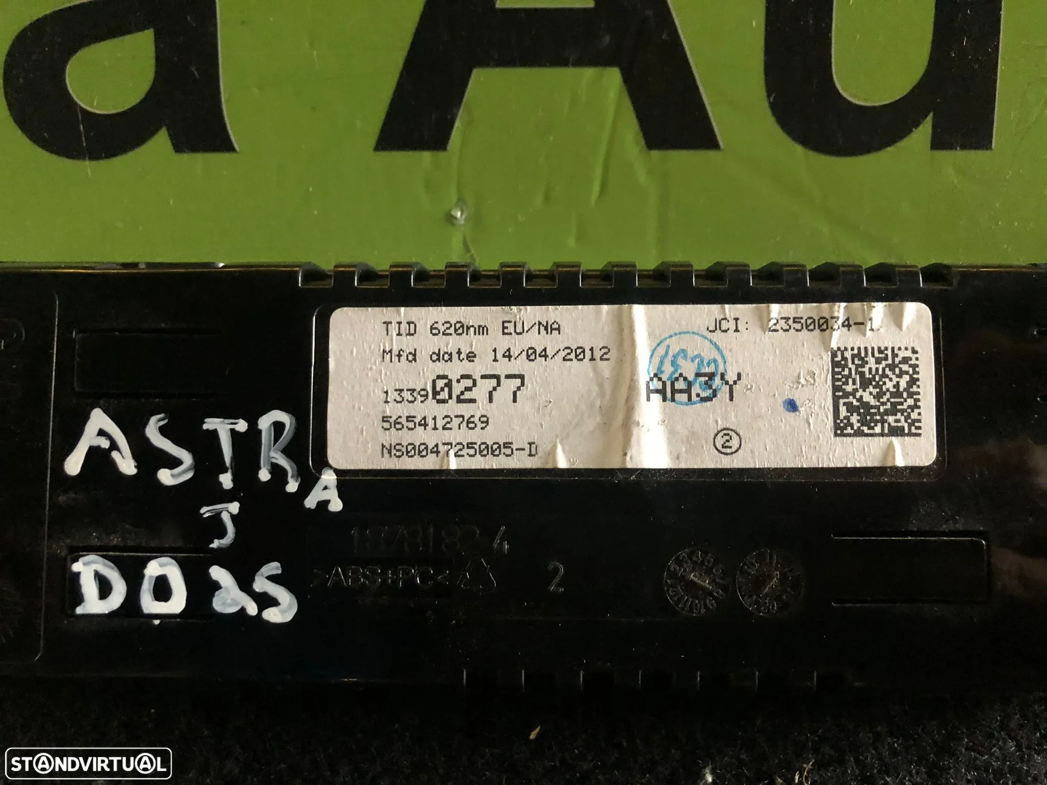 OPEL ASTRA J DISPLAY RADIO - D025 - 4