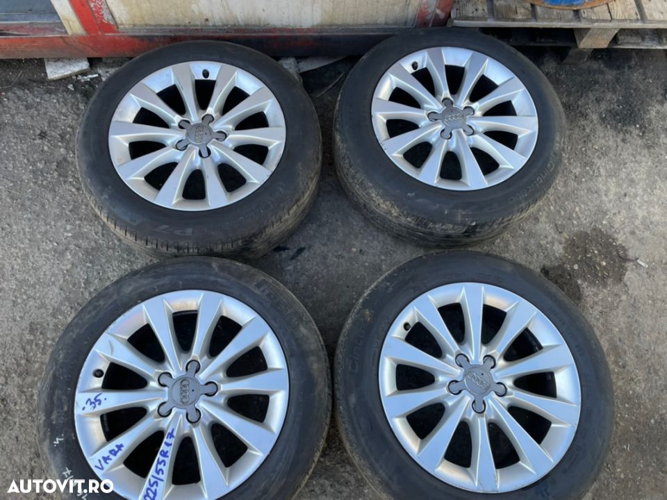 Jante aliaj AUDI A6 C7 4G cu cauciucuri vara 225/55R17 - 1