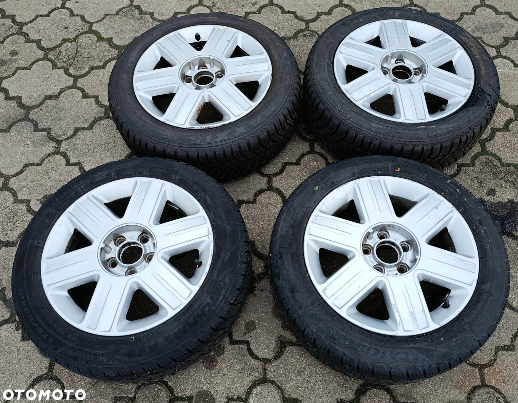 Audi A2 felga al. felgi 5x100 opona opony 175-60-15 komplet wielosezon 2,opona 6,5mm 19r 2xopona 7,5mm 23rok - 2
