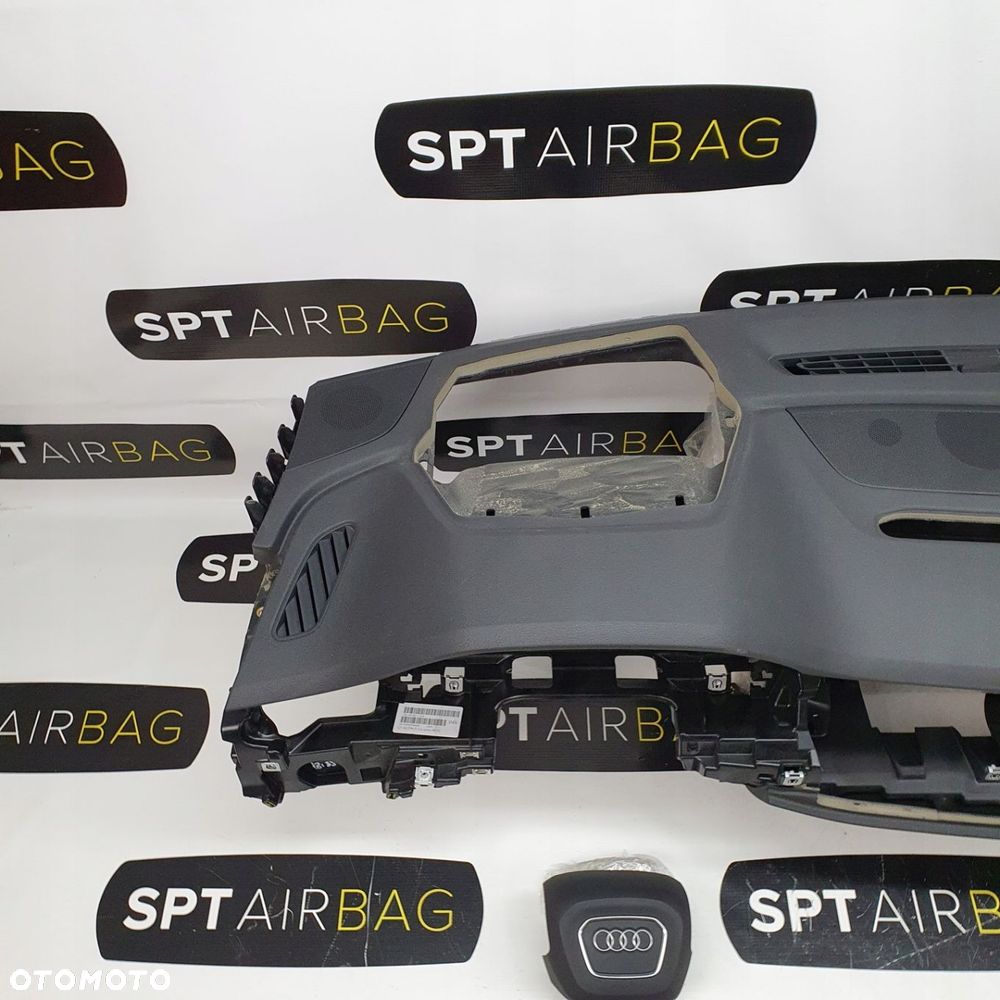 AUDI Q7 4M DESKA ROZDZIELCZA KONSOLA KOKPIT PULPIT PODUSZKI AIRBAG AIR BAG PASY KIT SET - 2