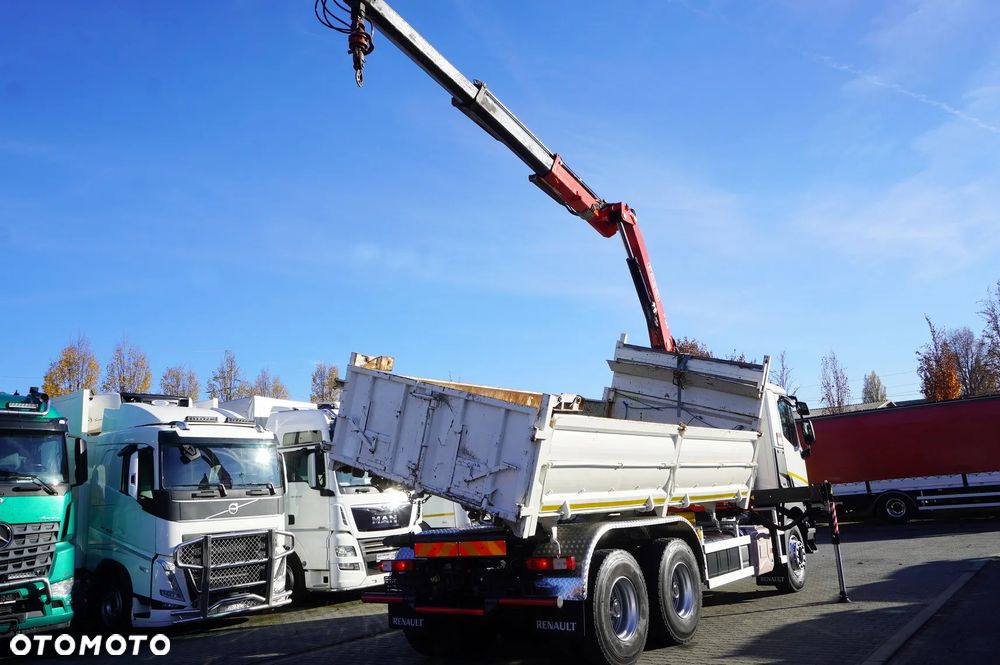 Renault C380 E6 6x4 / HDS Fassi F135 2700 MTH / Zasięg 8 m / 5.6 t udźwig / Wywrotka 3-stronna / Hydroburta - 15