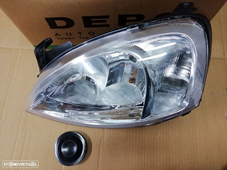 Faróis da frente Opel Corsa C anos 2000 até 2003 NOVOS - 1