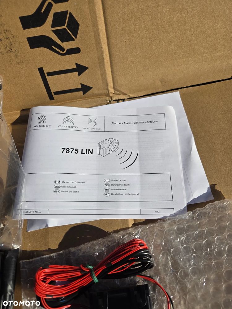 System alarmowy Alarm Citroen Peugeot Opel DS 1649615780 7875LIN Alarm antywłamaniowy z modułem antypodnośnym - 6