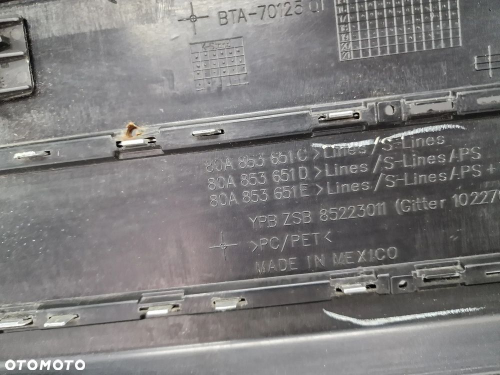 AUDI Q5 II 80A S-LINE 16- ATRAPA / GRILL PRZEDNI PRZÓD NA PDC , NR 80A853651C / 80A853651D / 80A853651E , NR AUKCJI GL357 - 23