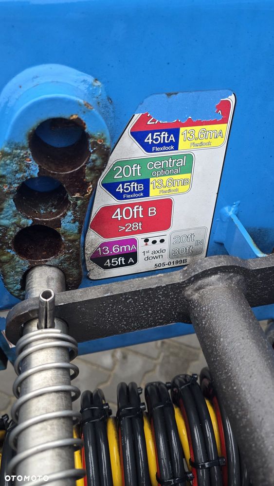 D-TEC FLEXITRAILER 3 osiowa pełna opcja 1x40 1x45 2x20 podnoszona oś super stan! niska waga! - 9