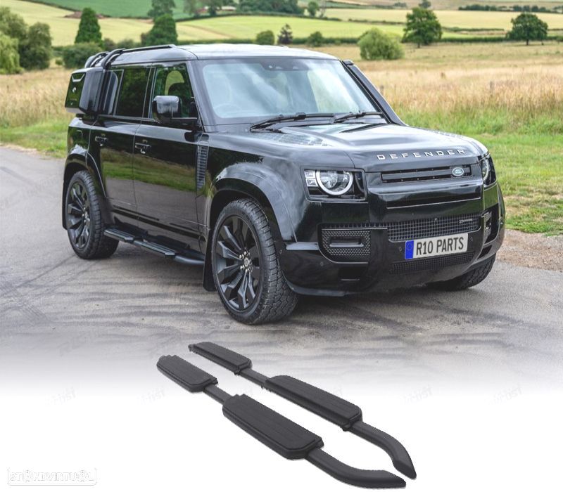 ESTRIBOS LATERAIS LAND ROVER DEFENDER 110 130 20- PRETO - 1