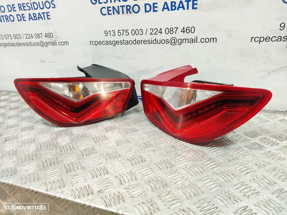 Conjunto Farolins Led Tras Traseiro Direito Esquerdo Seat Ibiza 4 IV 6J Facelift 3 Portas Original - 4
