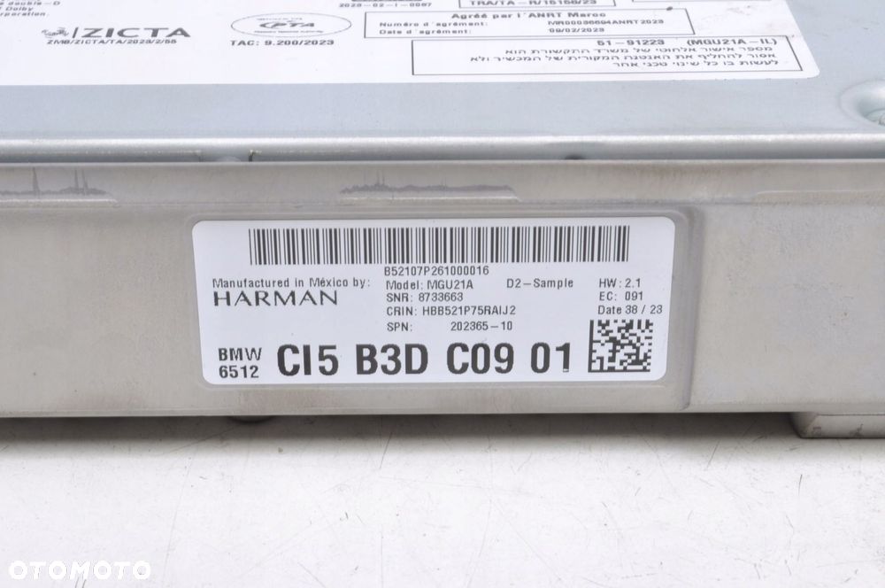 BMW 3 G20 G21 RADIO NAWIGACJA HARMAN 6512CI5 - 3