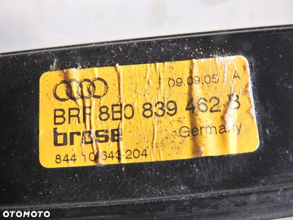 RAMKA MECHANIZM PODNOŚNIK SZYBY PRAWY TYŁ AUDI A4 B7 AVANT 8E0839462B - 6