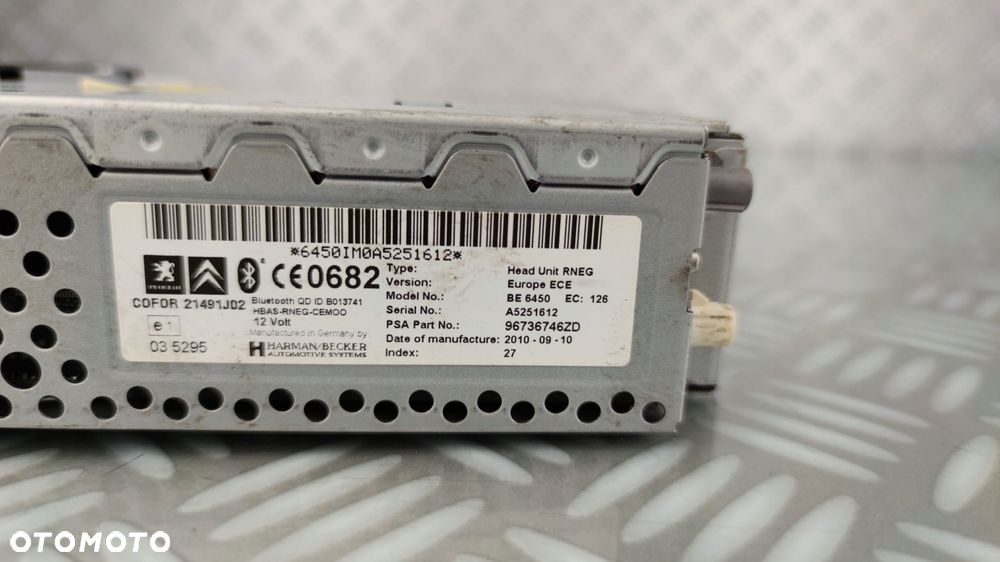 96736746ZD radio fabryczne nawigacja bluetooth CITROEN C5 X7 III 3 - 5