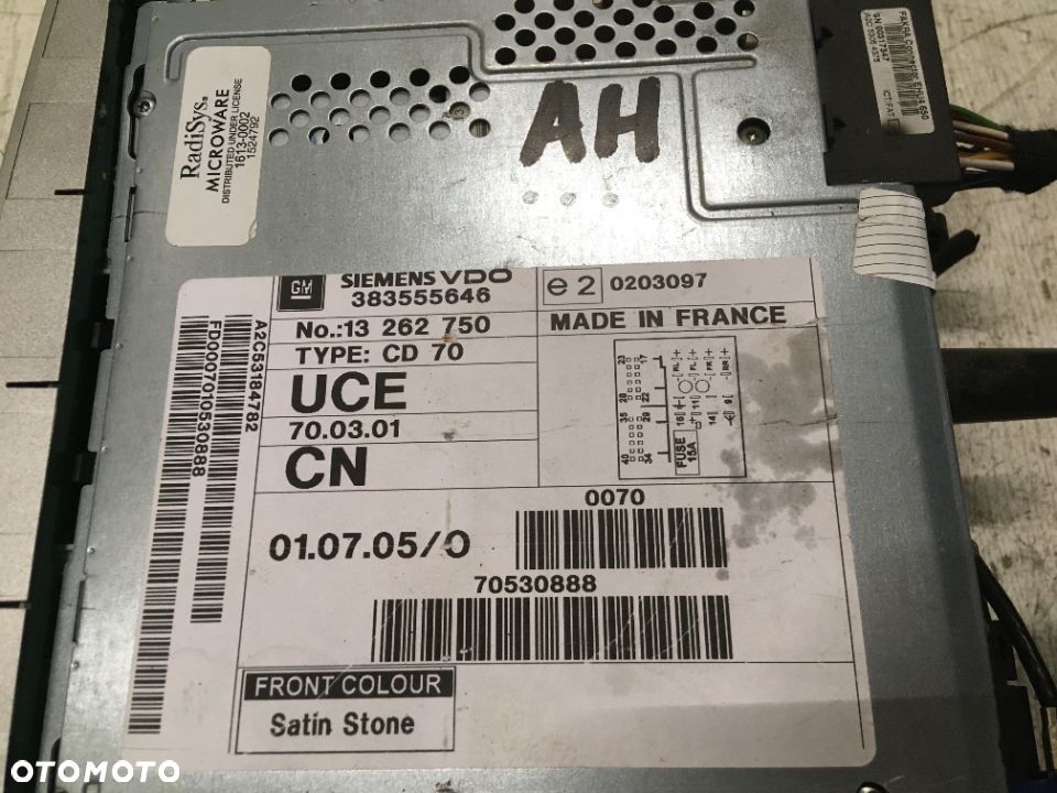 RADIO CD nawigacja Opel  Astra H Zafira B 13262750 - 2