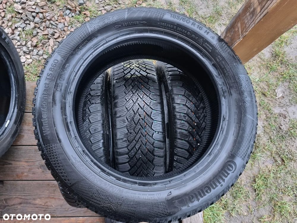 Opony CONTINENTAL WINTER CONTACT TS860 185/60R16 86H 2020r,6,5/6mm bdb stan - 10
