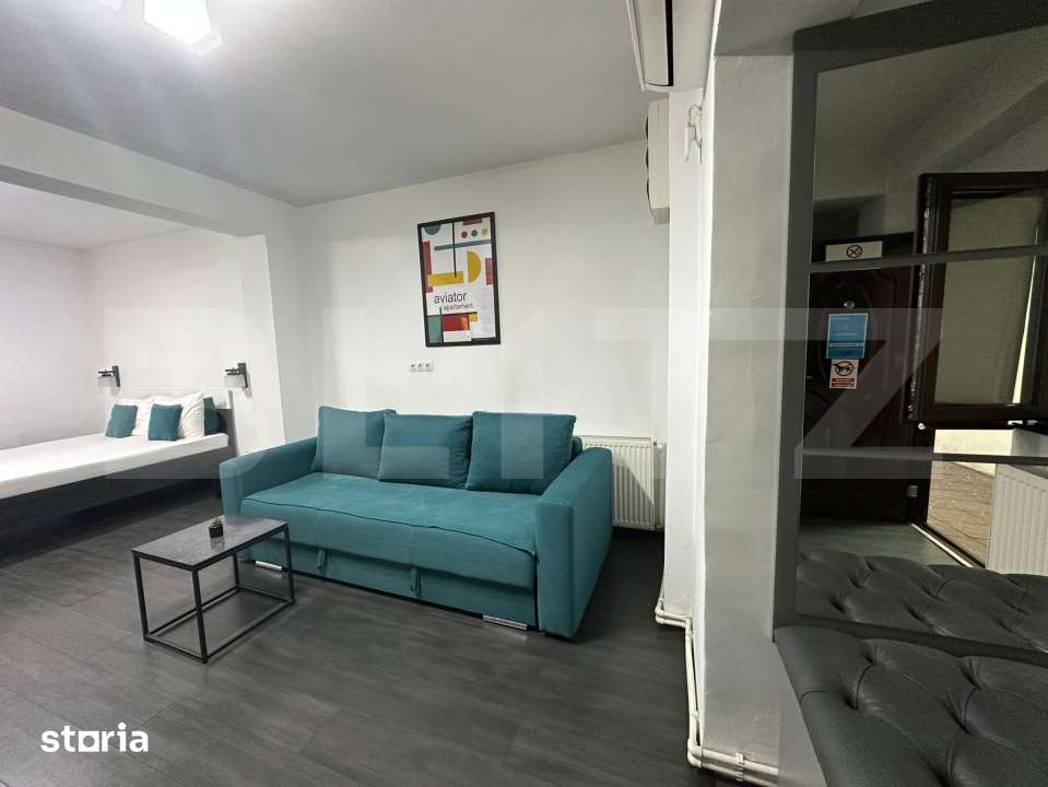 Studio premium open-space, 35 mp, terasa si parcare – zona 22 Decemb — fotografia 1