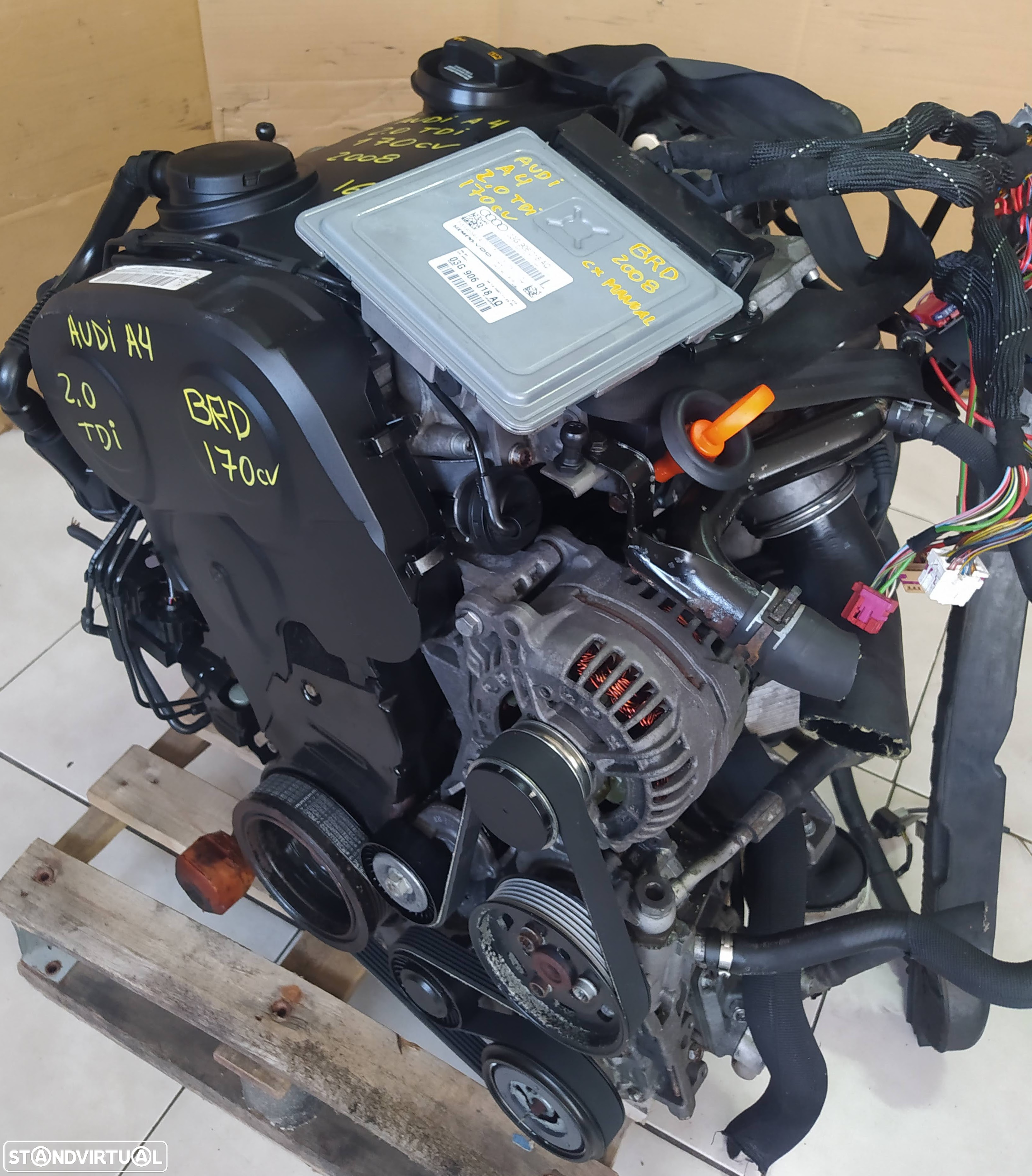 motor audi A4 2.0TDI 170cv BRD caixa 6 velcidades HCK - 2