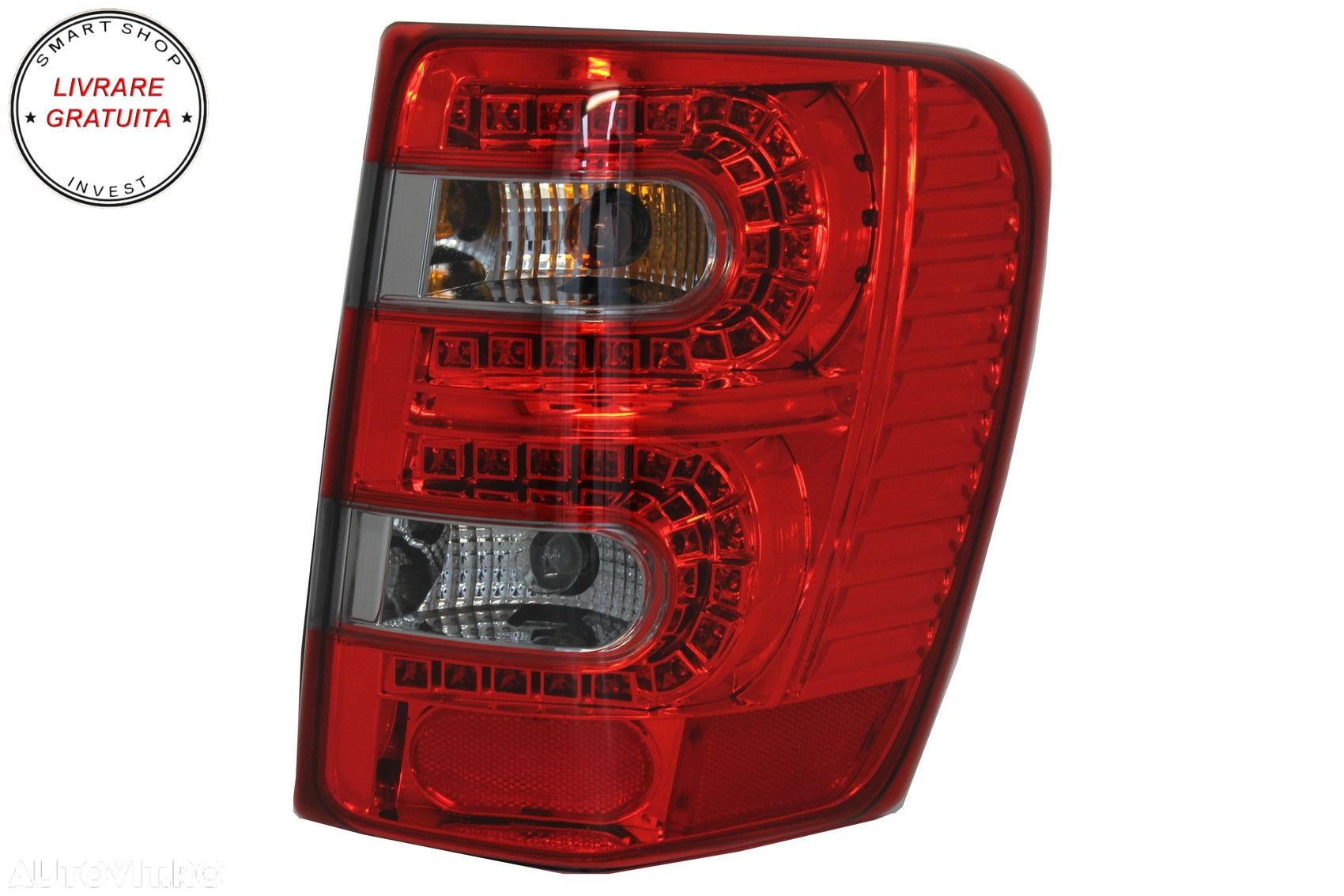 Stopuri LED JEEP Grand Cherokee (1999-05.2005) Rosu Fumuriu- livrare gratuita - 3