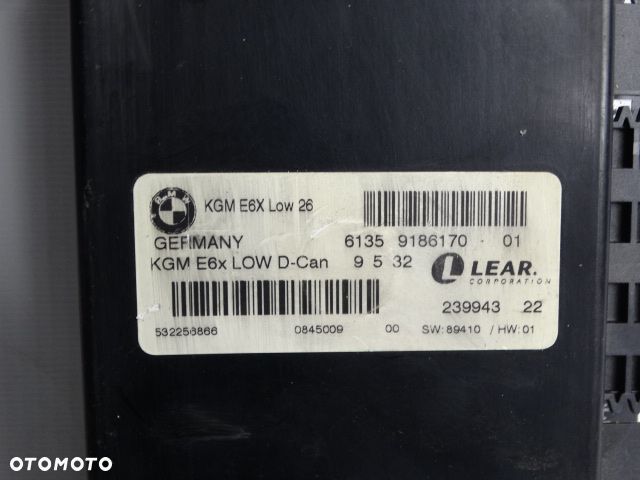 BMW 5 E60 KGM Low D-can Moduł E6X LOW26 Komfortu Nadwozia 9186170 Sterownik - 3