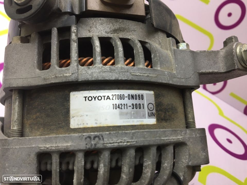 Alternador Toyota Yaris 1.4 D4D 90 Cv de 2011 - Ref : 1042113001 - NO50028 - 3