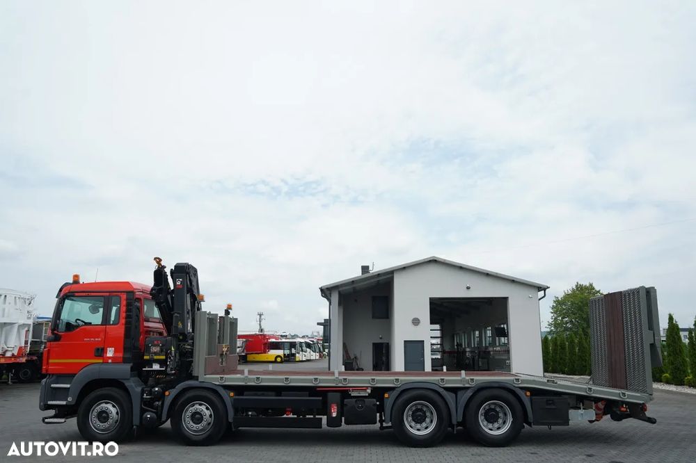 MAN TGS 35.360 / 8x2-4 / REMORCA AUTO + HIAB 228 E-2 HGV / PUNTE RIDICATĂ / COMANDE HIDRAULICE / TELECOMANDĂ / TROLIU / - 10