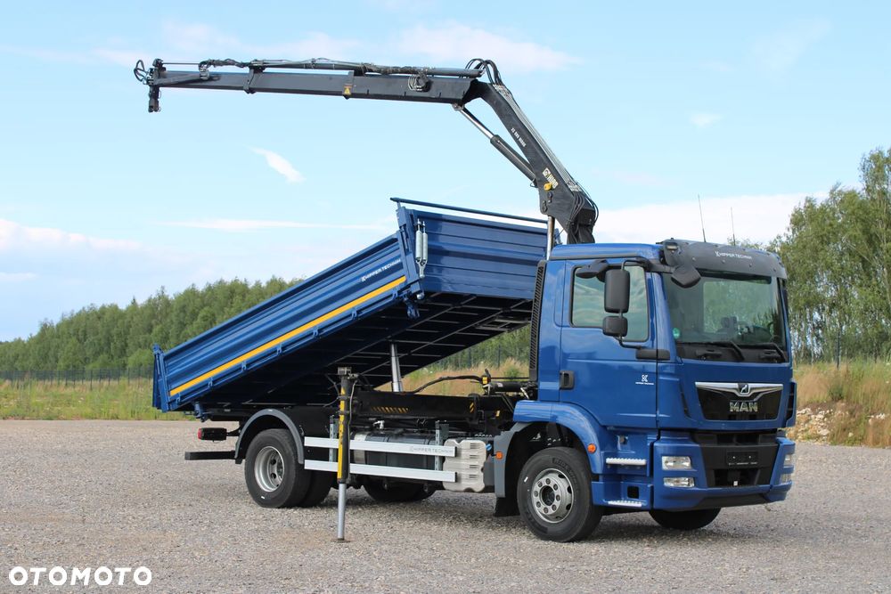 MAN TGM 15.290 Nowy 3-stronny WYWROT Żuraw HDS Hiab 099 BS-2 HiDuo Sterowanie radiowe 5,6 funkcja Kiper Wywrotka - 1