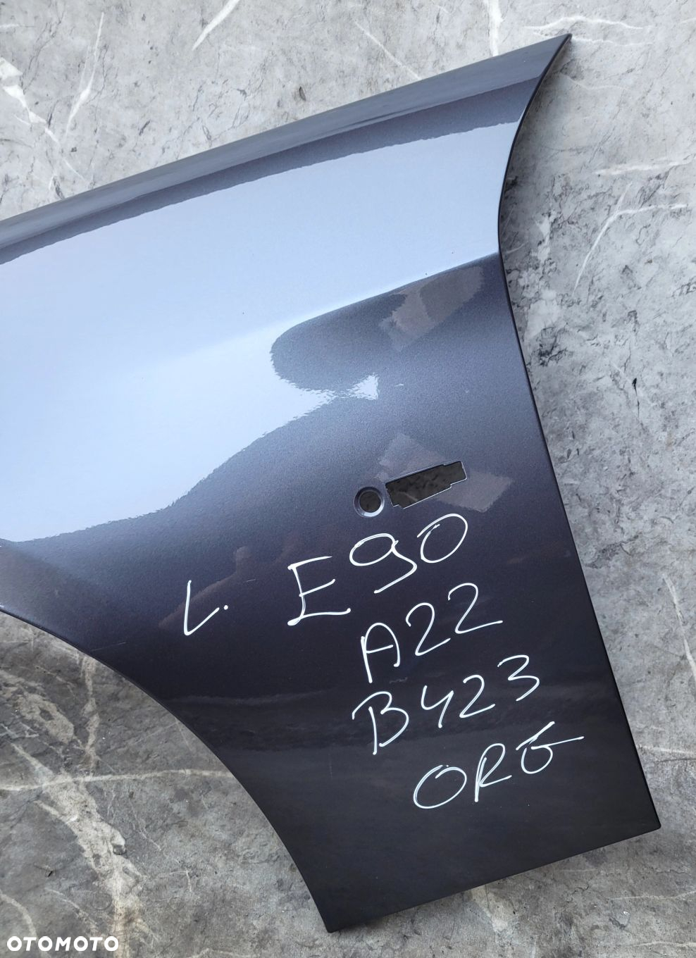 BŁOTNIK LEWY PRZÓD PRZEDNI BMW E90 E91 A22 SPARKLING GRAPHITE B423 ORG LAKIER - 4