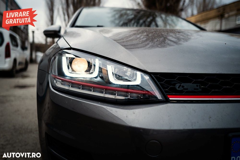Faruri 3D LED VW Golf 7 VII (2012-2017) R20 GTI Design Semnal Dinamic LED- livrare gratuita - 13