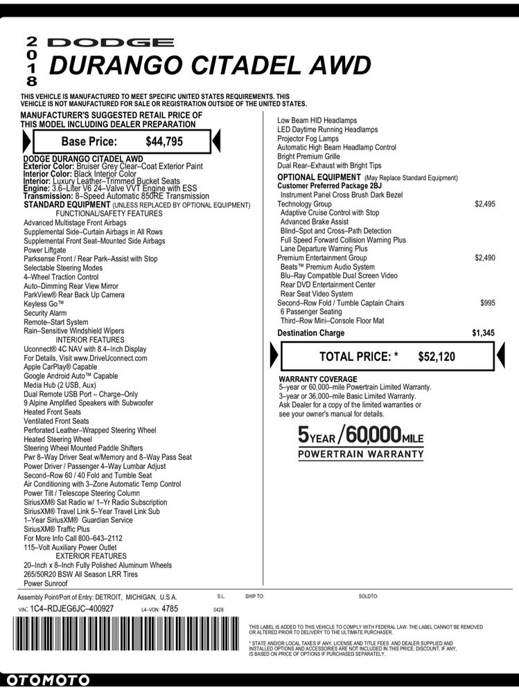 Dodge Durango 3,6 Citadel - 22