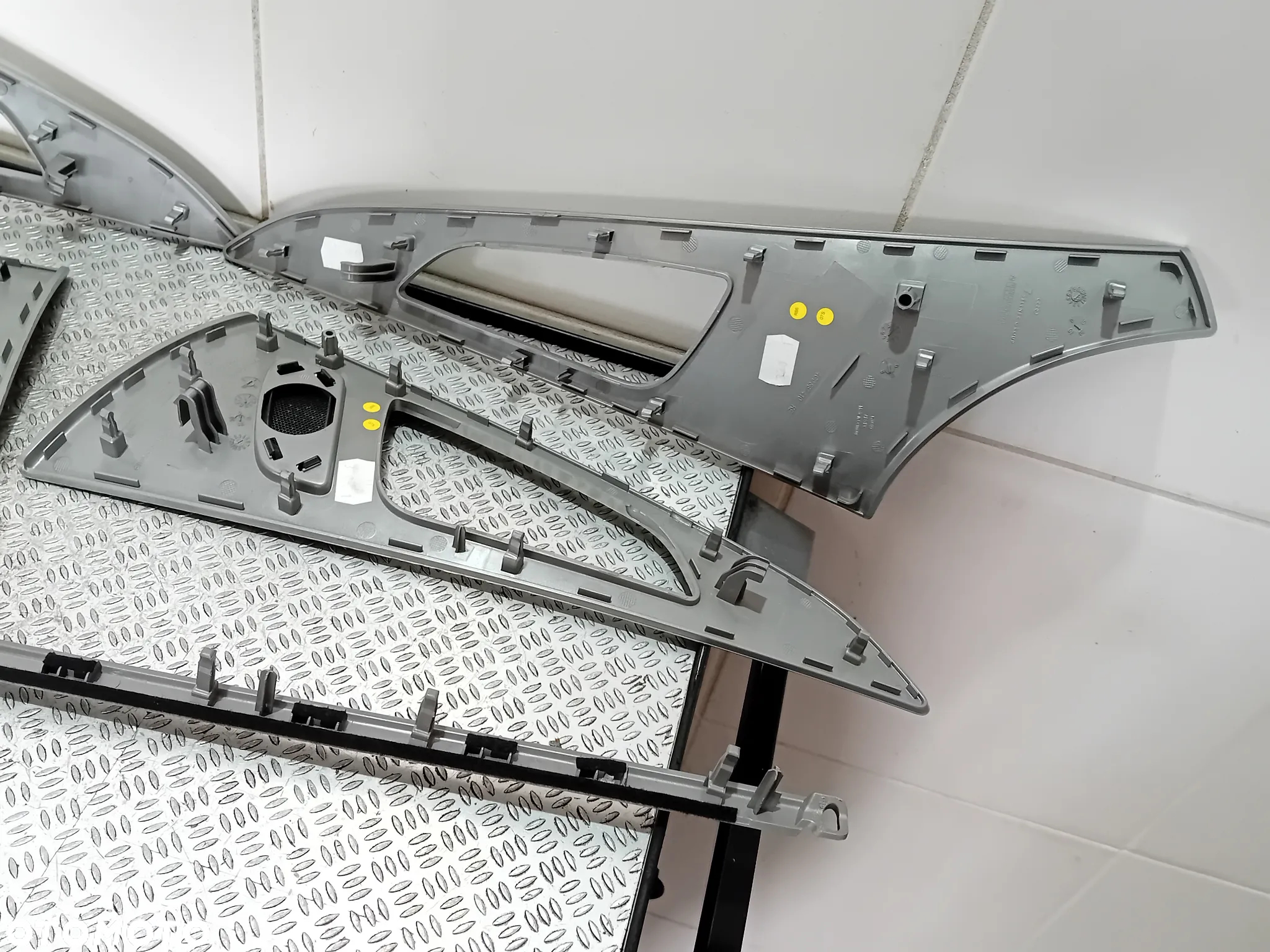 dekory wnętrza komplet srebrne Audi A6 C7 2012 - 7