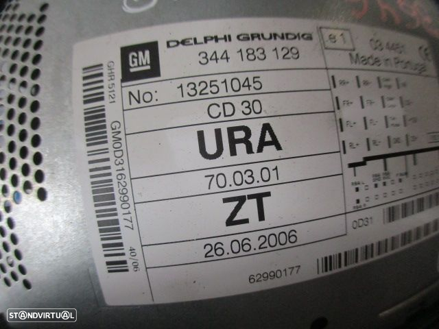 Radios 344183129 13251045 OPEL ASTRA H FASE 1 2006 1.6I 105CV 5P CINZENTO DELPHI CD30 - 3