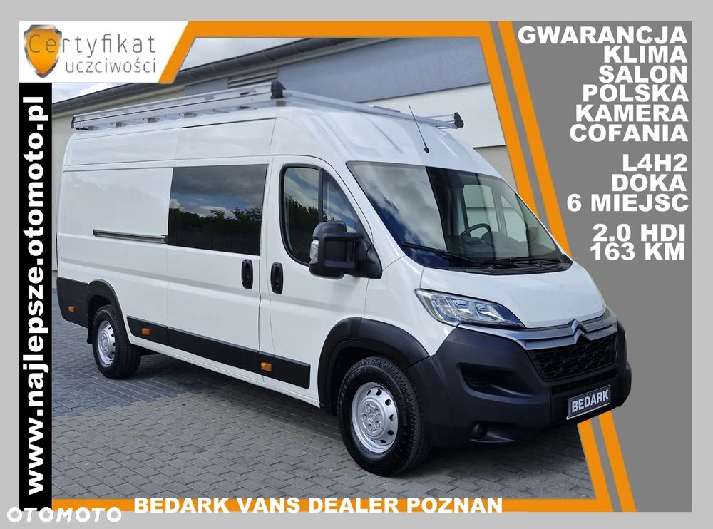 Citroën Jumper, L4H2, SALON POLSKA, DOKA, 6 miejsc, kamera cofania, BRYGADÓWKA, klima - 1