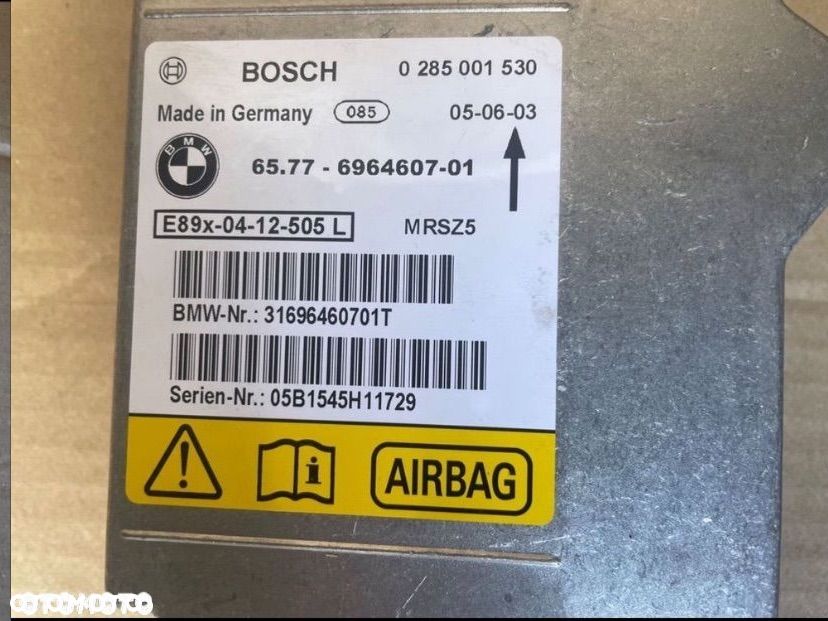 6964607 moduł airbag sterownik poduszek powietrznych bmw e81 e87 e90 e91 - 3